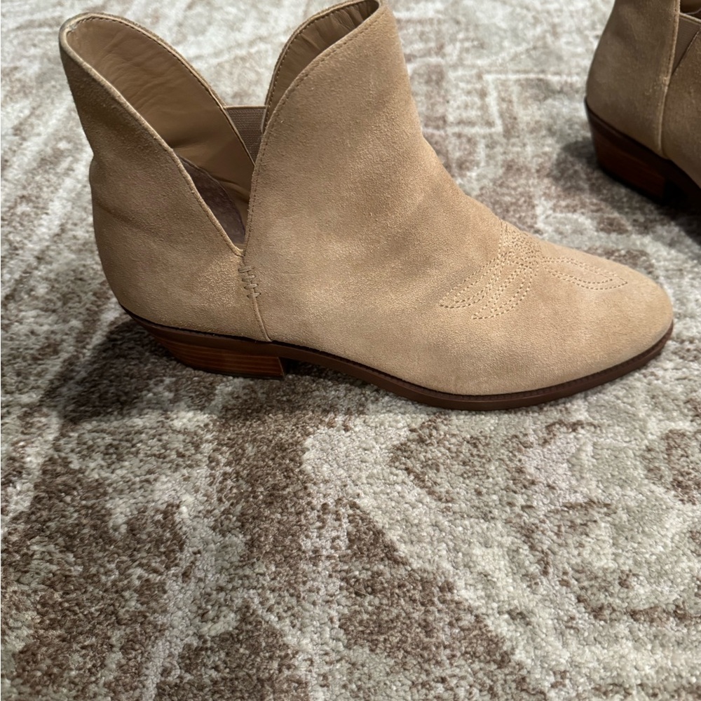 Ralph Lauren Leather Tan Suede Ankle Boots - Picture 5 of 11